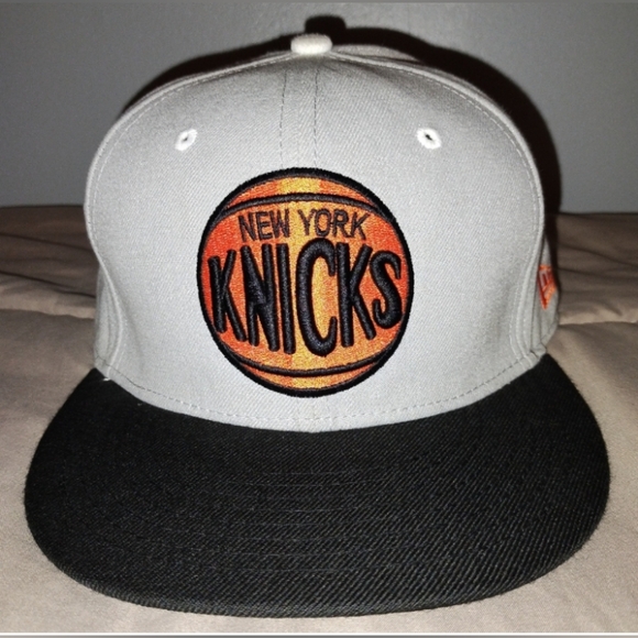 New Era Other - New York Knicks New Era NBA Snapback Hat Black Gray Orange EUC
